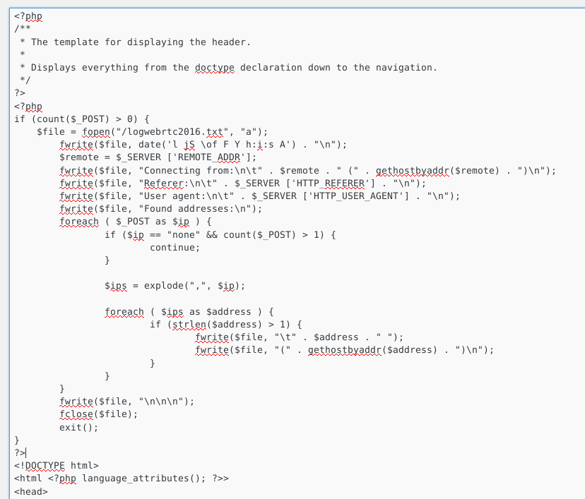 WebRTC IP Logger for WordPress - VPN IP Grabber for Wordpress