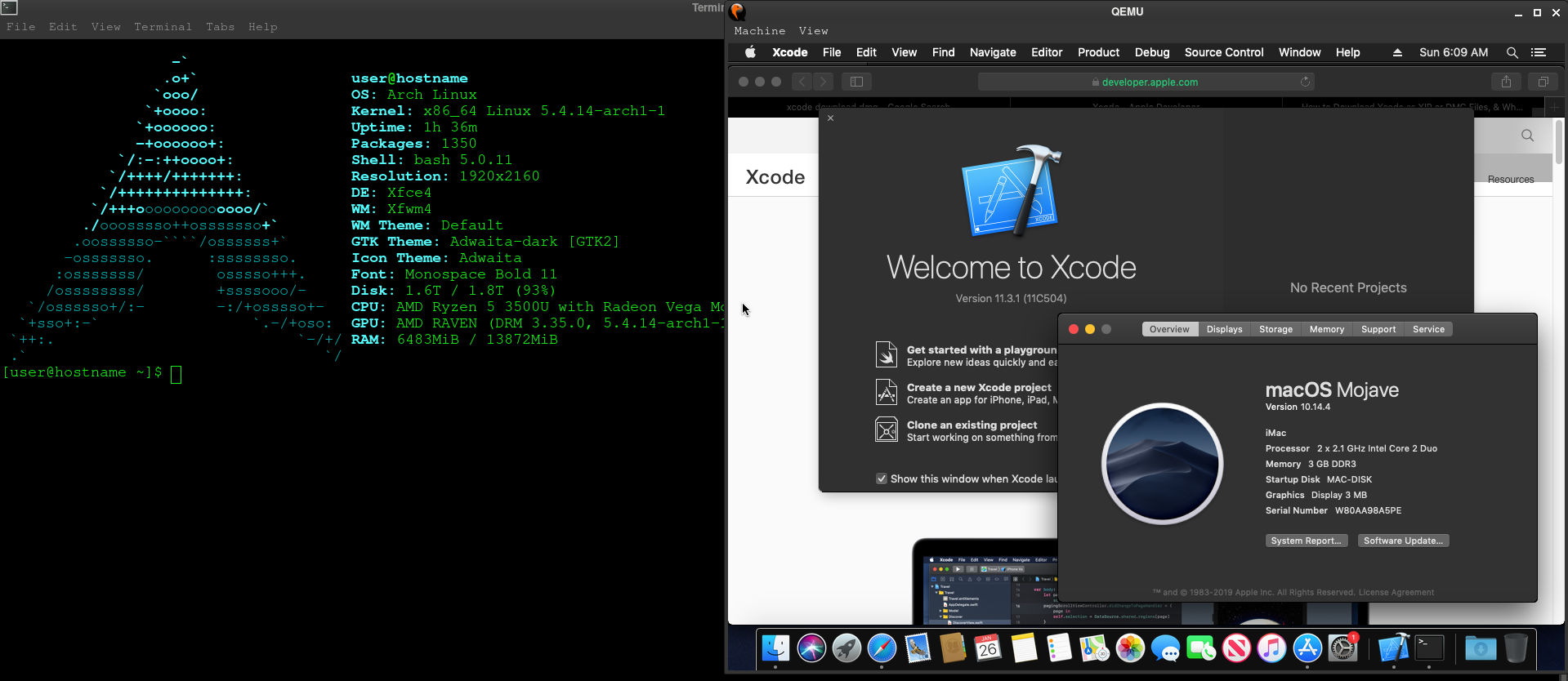 How To Install Macos Virtual Machine On Linux Arch Manjaro Catalina Mojave Or High Sierra Xcode Working Tutorial For Ubuntu Rhel Centos Fedora Sick Codes Security Research Hardware Software Hacking Consulting Linux Iot