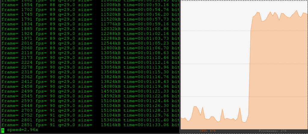 ffmpeg exe in firefox using cpu