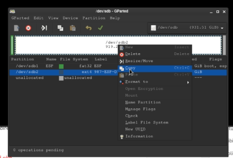 right click copy paste nvme drive