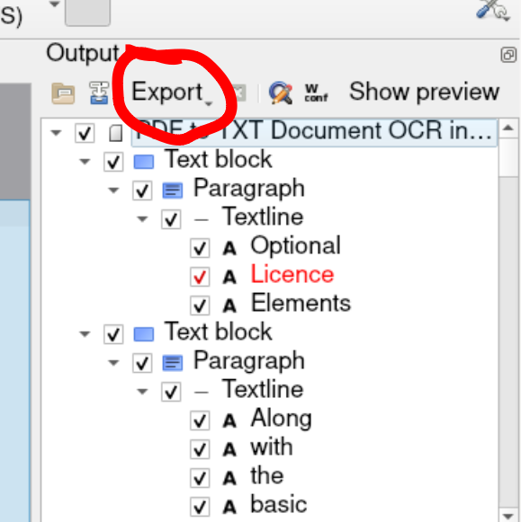 Export images as text pdf on Linux