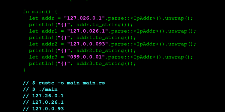 Cve 21 Rust Standard Library Net Improper Input Validation Of Octal Literals In Rust 1 52 0 Std Net And Below Results In Indeterminate Ssrf Rfi Vulnerabilities Sick Codes Security Research