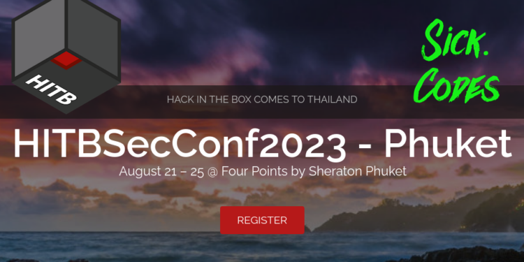 HITB Phuket Sick Codes